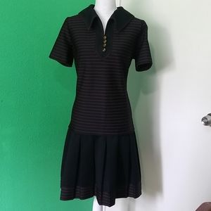 Cute drop waist prep goth vintage dress